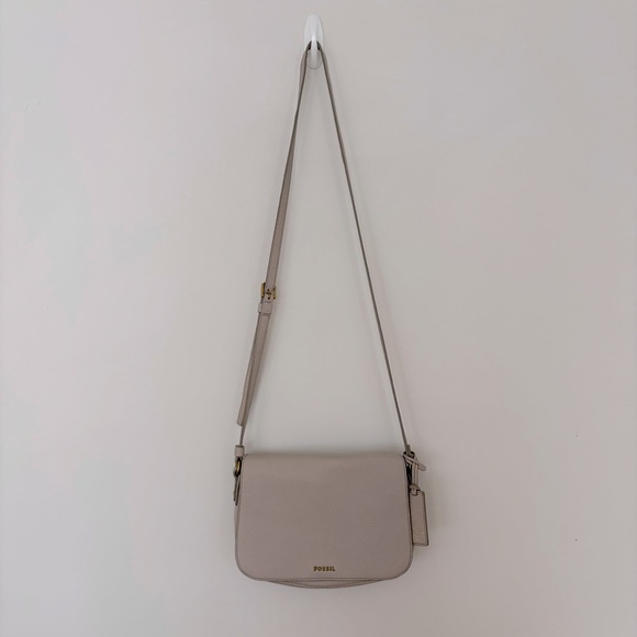 Fossil Handbags - Fossil Leather Grey Crossbody Bag